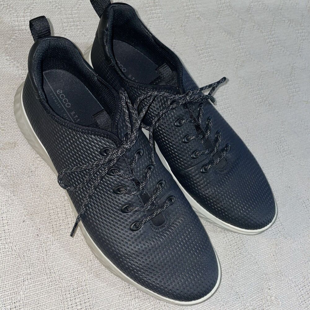 Ecco Men’s Athletic Sneakers Size 13.5 M Black Leather Atleisure Outdoors